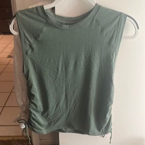 Womens Zella rouched green tank top size xs